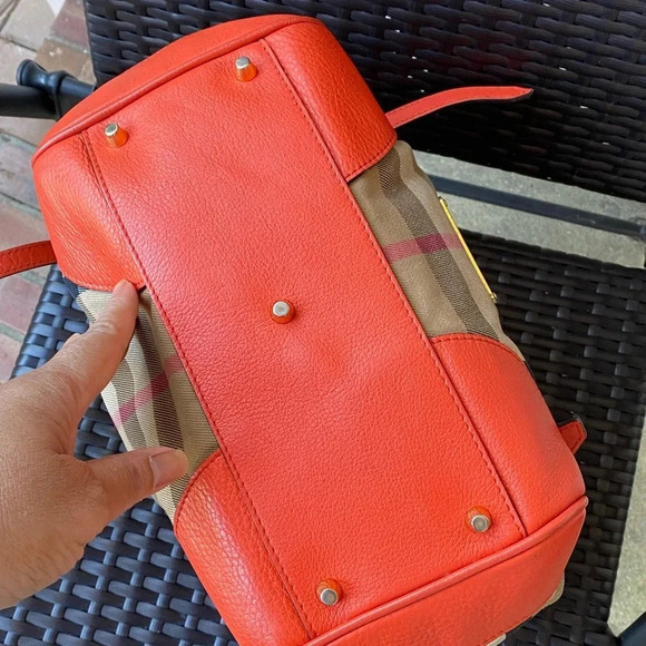 Burberry Novacheck Tote, Canvas/Leather - Picture 9 of 14